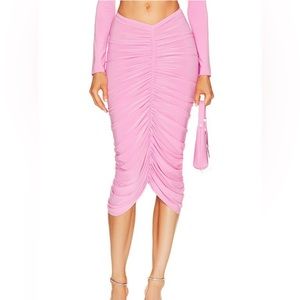 Norma Komali, Size Medium, Shirred Skirt Pink